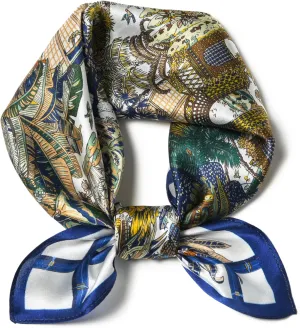 100% Mulberry Silk Scarf 21 "x 21" Square - Neck Scarf - Women Men Small Square Pocket Scarf - With Gift Packed