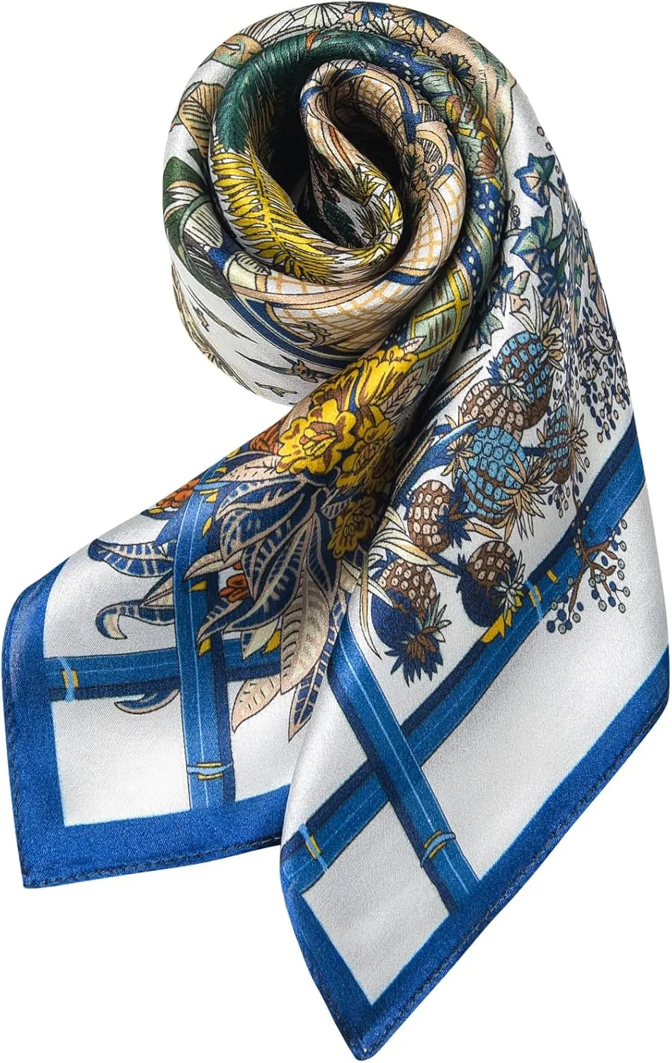 100% Mulberry Silk Scarf 21 "x 21" Square - Neck Scarf - Women Men Small Square Pocket Scarf - With Gift Packed
