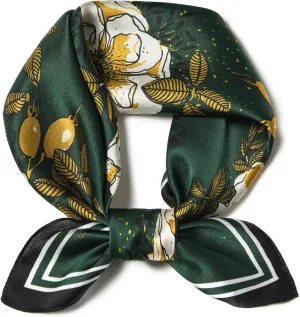 100% Mulberry Silk Scarf 21 "x 21" Square - Neck Scarf - Women Men Small Square Pocket Scarf - With Gift Packed