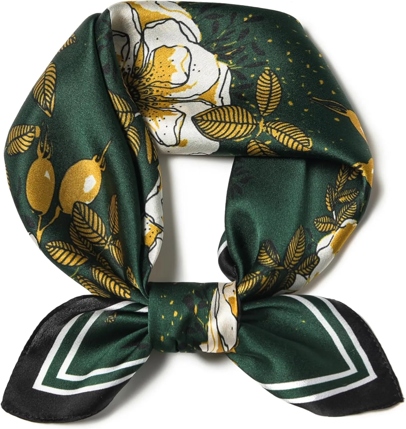 100% Mulberry Silk Scarf 21 "x 21" Square - Neck Scarf - Women Men Small Square Pocket Scarf - With Gift Packed