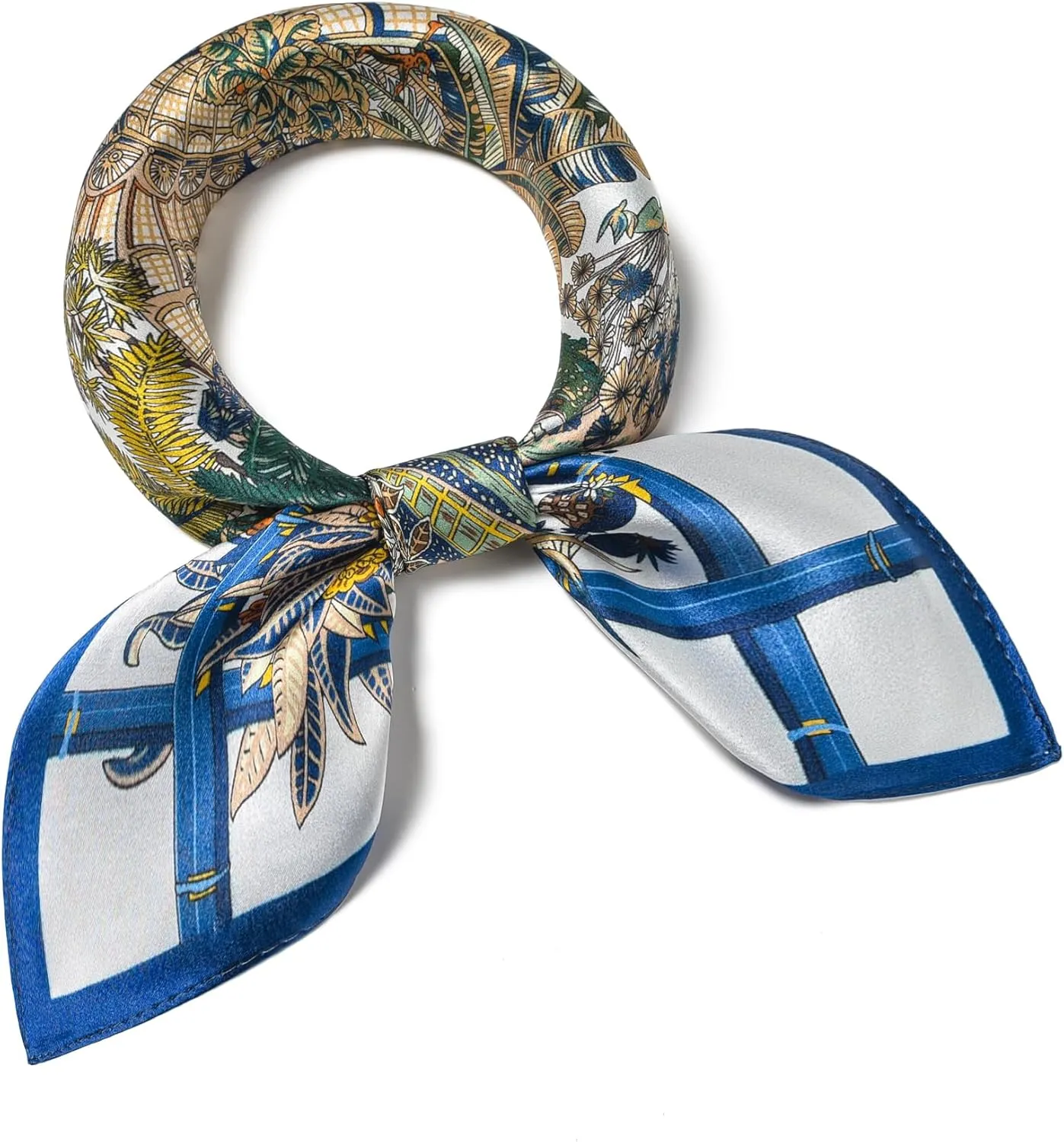 100% Mulberry Silk Scarf 21 "x 21" Square - Neck Scarf - Women Men Small Square Pocket Scarf - With Gift Packed