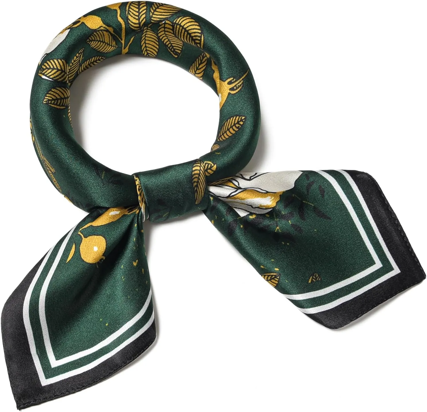 100% Mulberry Silk Scarf 21 "x 21" Square - Neck Scarf - Women Men Small Square Pocket Scarf - With Gift Packed