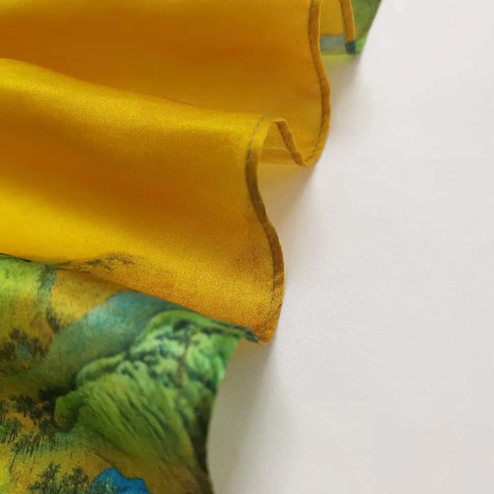 100% Mulberry Silk Scarfs for Women-Lightweight Square Satin Head Scarf-Small Silk Hair Scarf for Sleeping 21"x21"