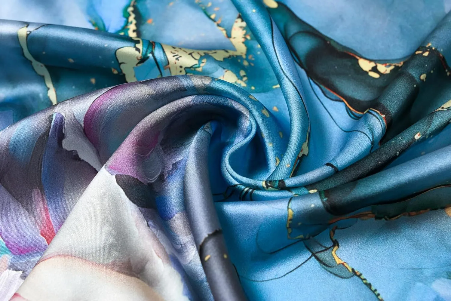 100% Pure Mulberry Silk Scarf 35" Large Square Lightweight Headscarf –Women’s Hair Wraps The shawl-With Gift Packed