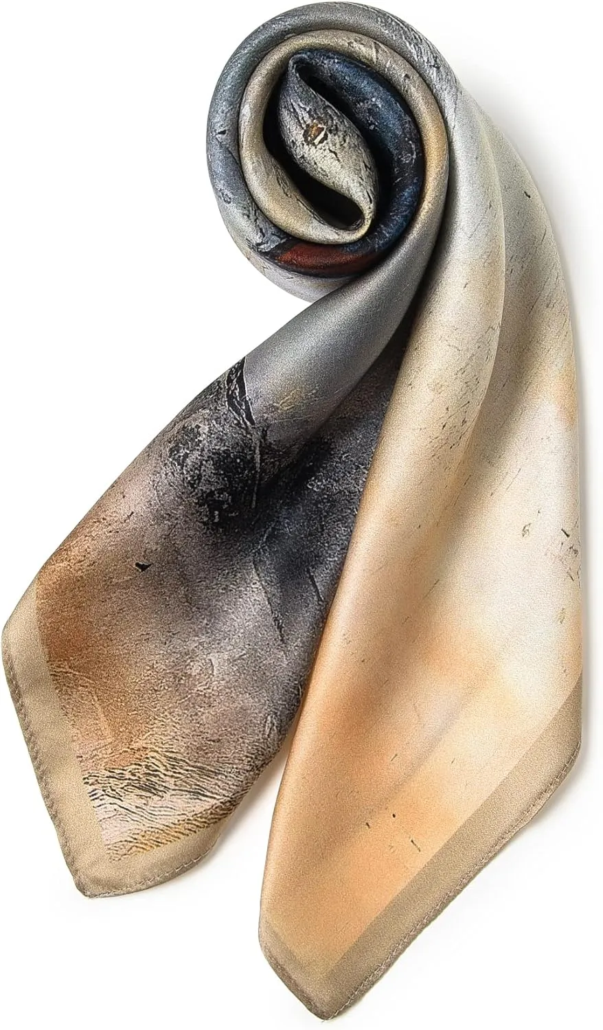 100% Pure Mulberry Silk Square Scarf 25.6" X25.6'' - Head & Neck Scarf for Women, Gift-Packaged