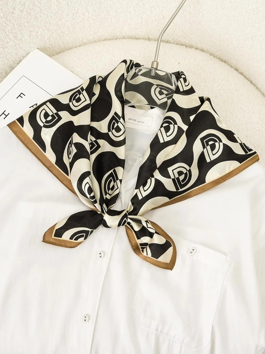 100% Pure Mulberry Silk Square Scarf 25.6" X25.6'' - Head & Neck Scarf for Women, Gift-Packaged