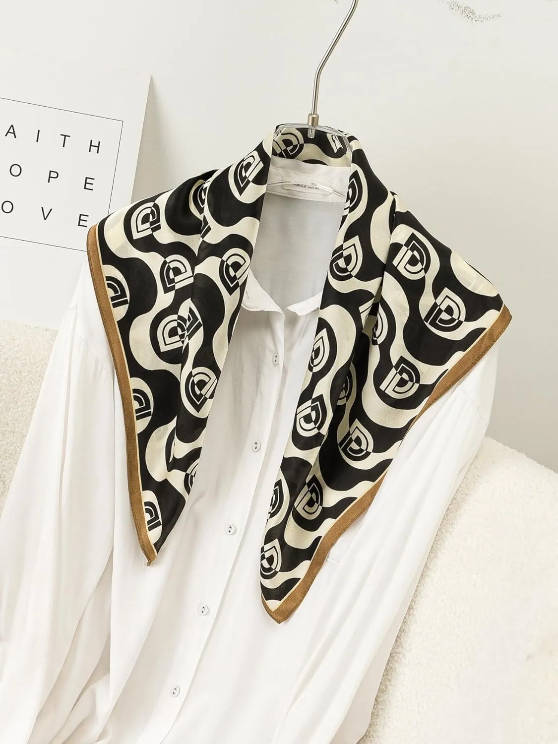 100% Pure Mulberry Silk Square Scarf 25.6" X25.6'' - Head & Neck Scarf for Women, Gift-Packaged