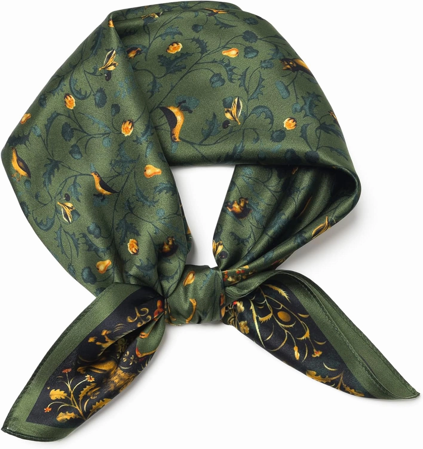 100% Pure Mulberry Silk Square Scarf 25.6" X25.6'' - Head & Neck Scarf for Women, Gift-Packaged