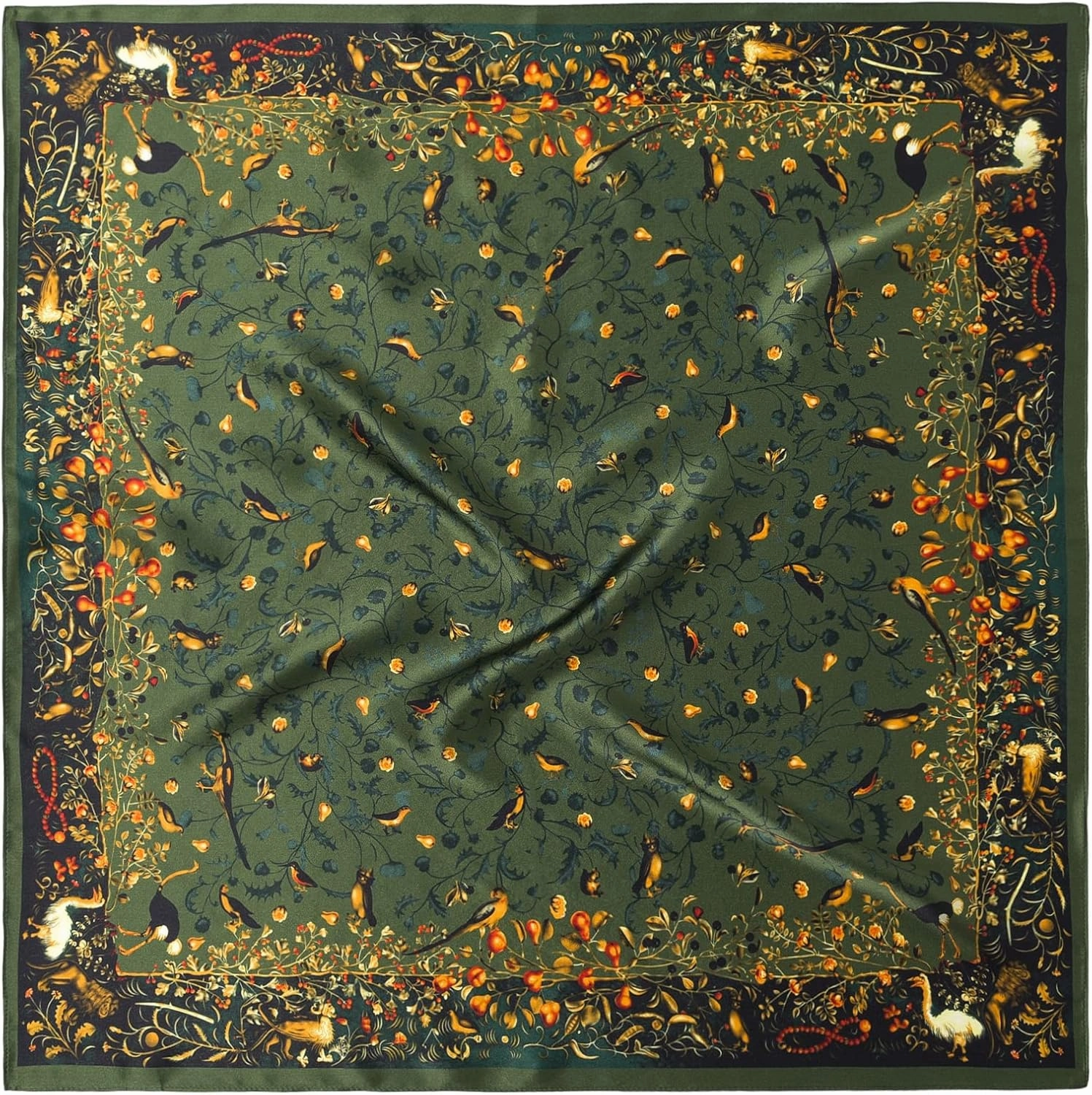 100% Pure Mulberry Silk Square Scarf 25.6" X25.6'' - Head & Neck Scarf for Women, Gift-Packaged