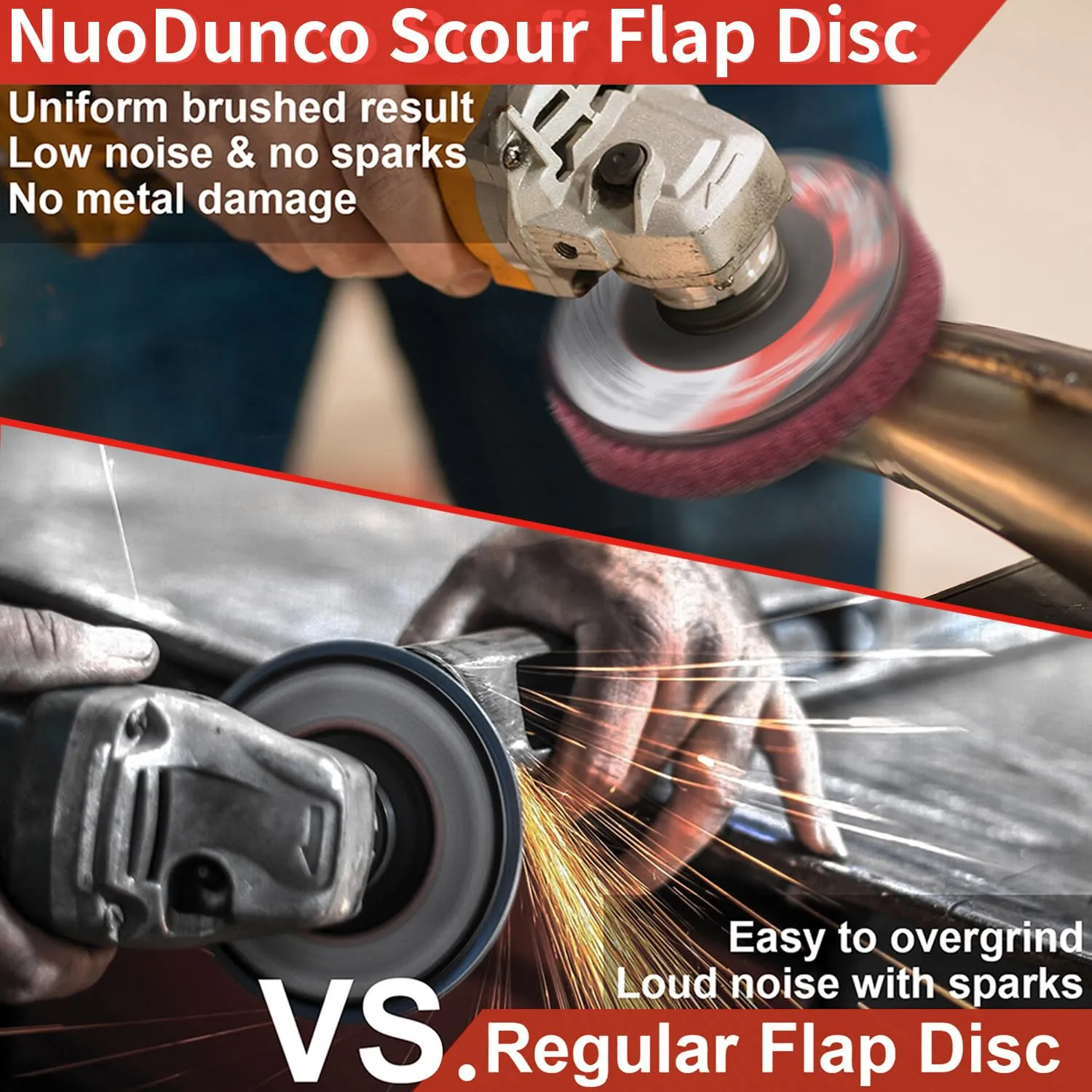 10Pcs 320 Grit Scour Flap Disc 4 1/2 Inch Angle Grinder Attachment General Purpose Wire Brush Polishing Wheel Rust Paint Remover Scratch Prep Sanding Disc