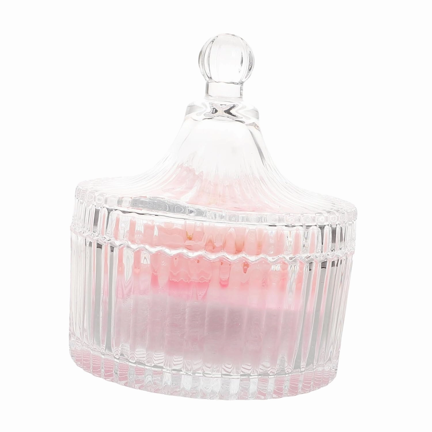 1Set Soft Velvet Dual Sided Makeup Powder Puff with Elegant Ribbon Flower Design Glass Storage Jar for Powder Application Washable and Reusable