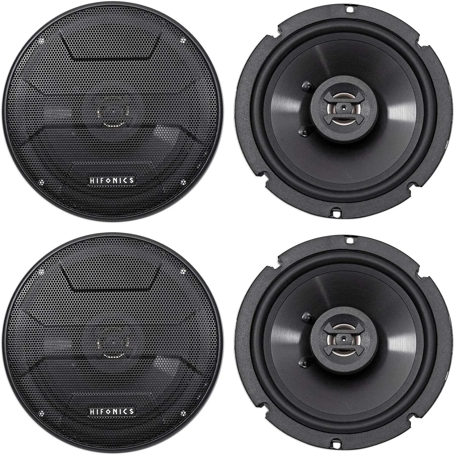 (2) Pair Hifonics ZS65CXS 6.5" 600 Watt Shallow Mount Car Stereo Speaker (4 Items)