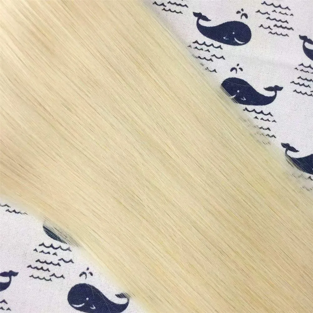 20 Inch Full Head Clip in Hair Extensions Straight Remy Hair 85g 7pcs Clip in Human Hair Double Weft Blonde #613