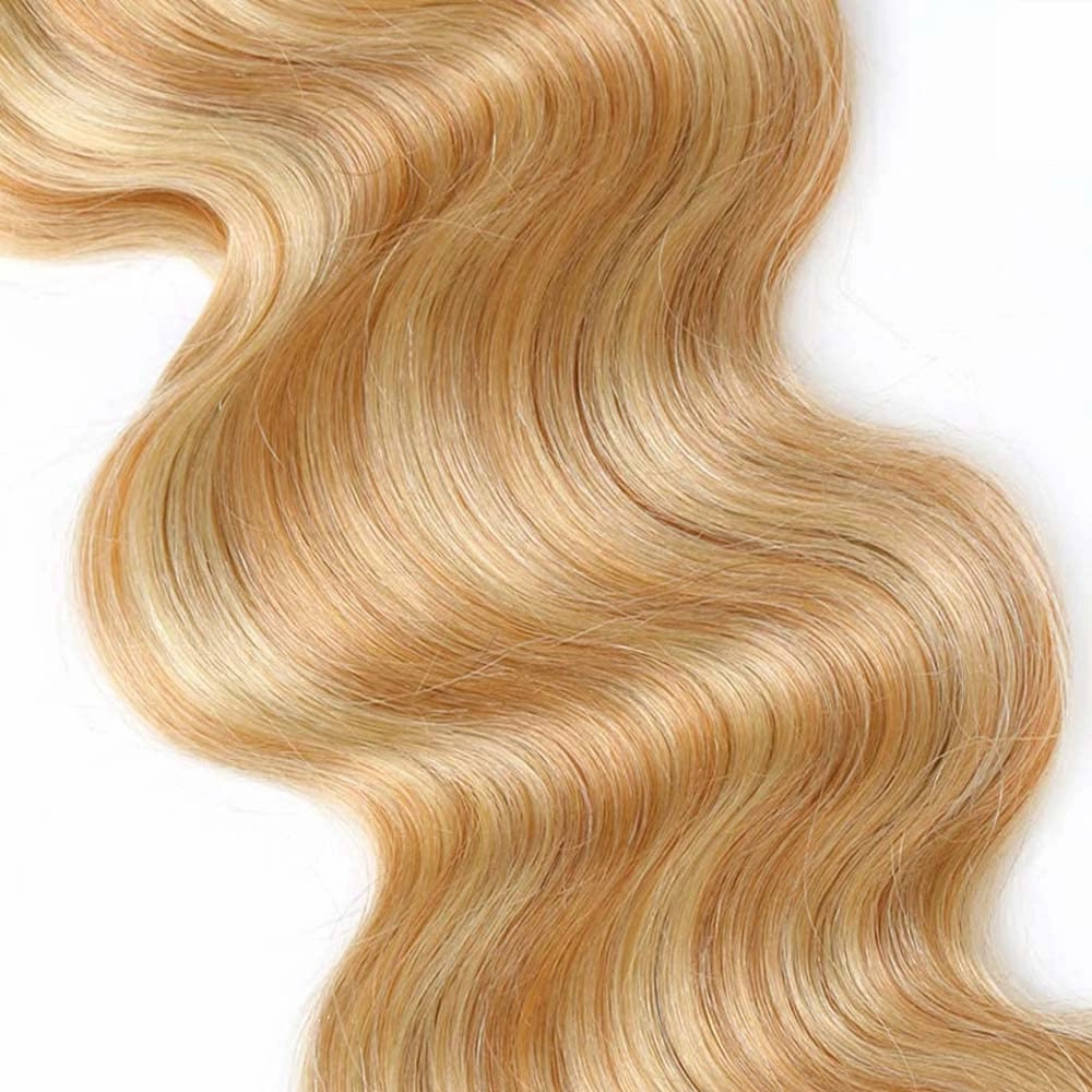 24 26 28 inch P27/613 Honey Blonde Body Wave Bundles Honey Blonde Bundles Human Hair Brazilian Virgin Remy Hair Extensions Double Weft P27/613 Bundles Human Hair Weave Extensions