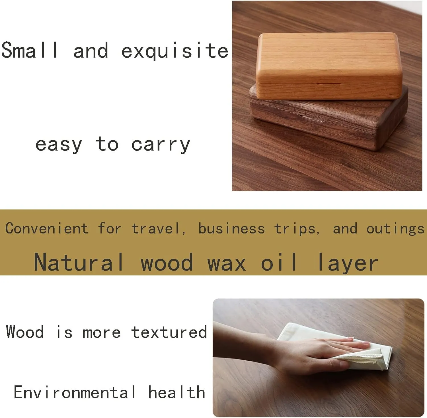 24x17x6cm, Wooden Jewelry Box, Jewelry Holder for Women Girls, Solid Wood Jewelry Storage Box, velvet cloth, Caring for Jewelry, For Earrings Bracelets Rings Watches
