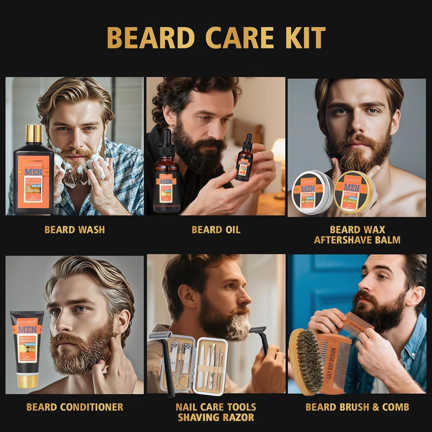 28Pcs Fathers Day Spa Gifts Basket for Men - Bath and Body Gift Basket Set for Dad with Massager & More | Perfect Gifts for Valentine's Day, Christmas, Birthday Gifts Beard Bath Spa Gift Set for Men