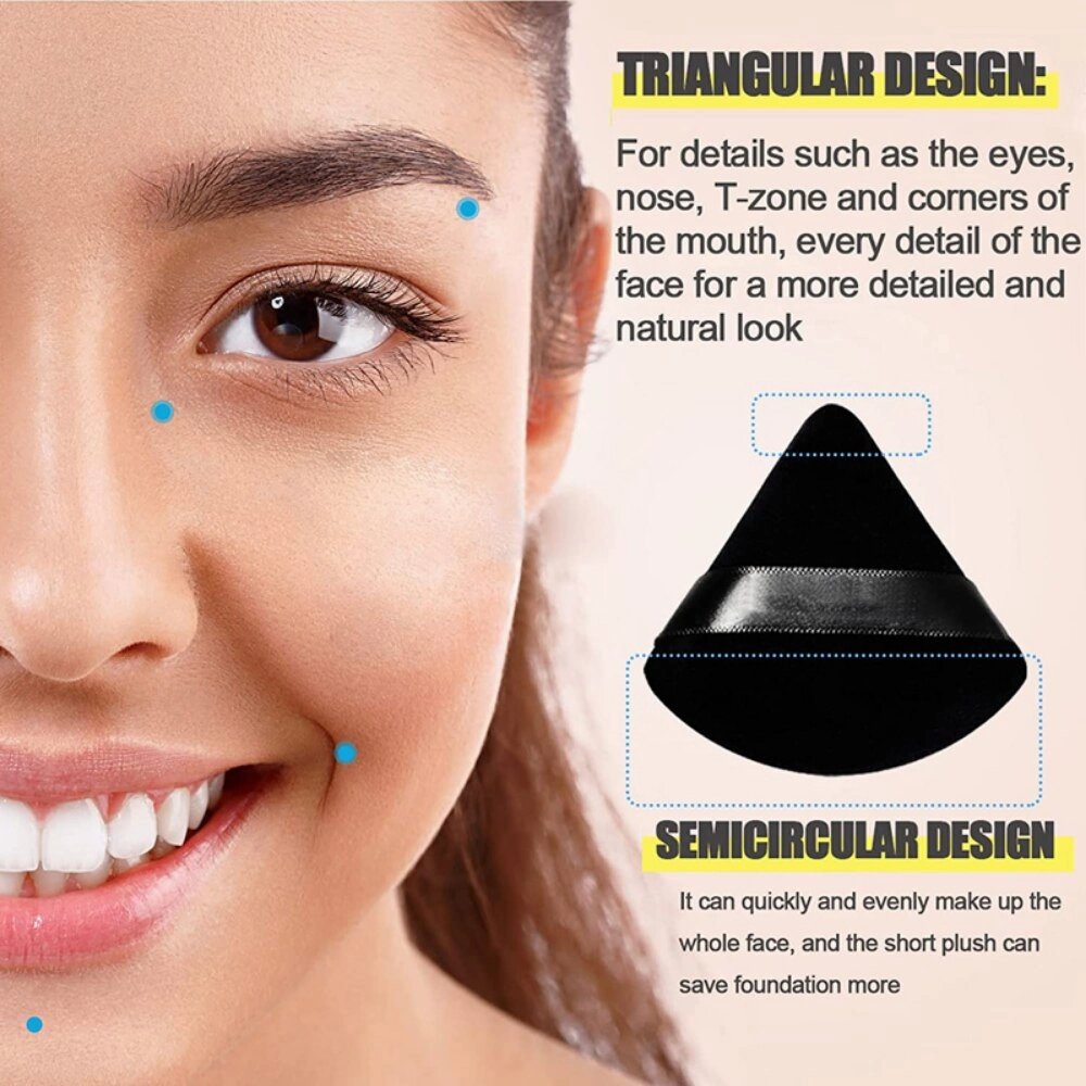2/6Pcs Triangle Powder Puff Soft