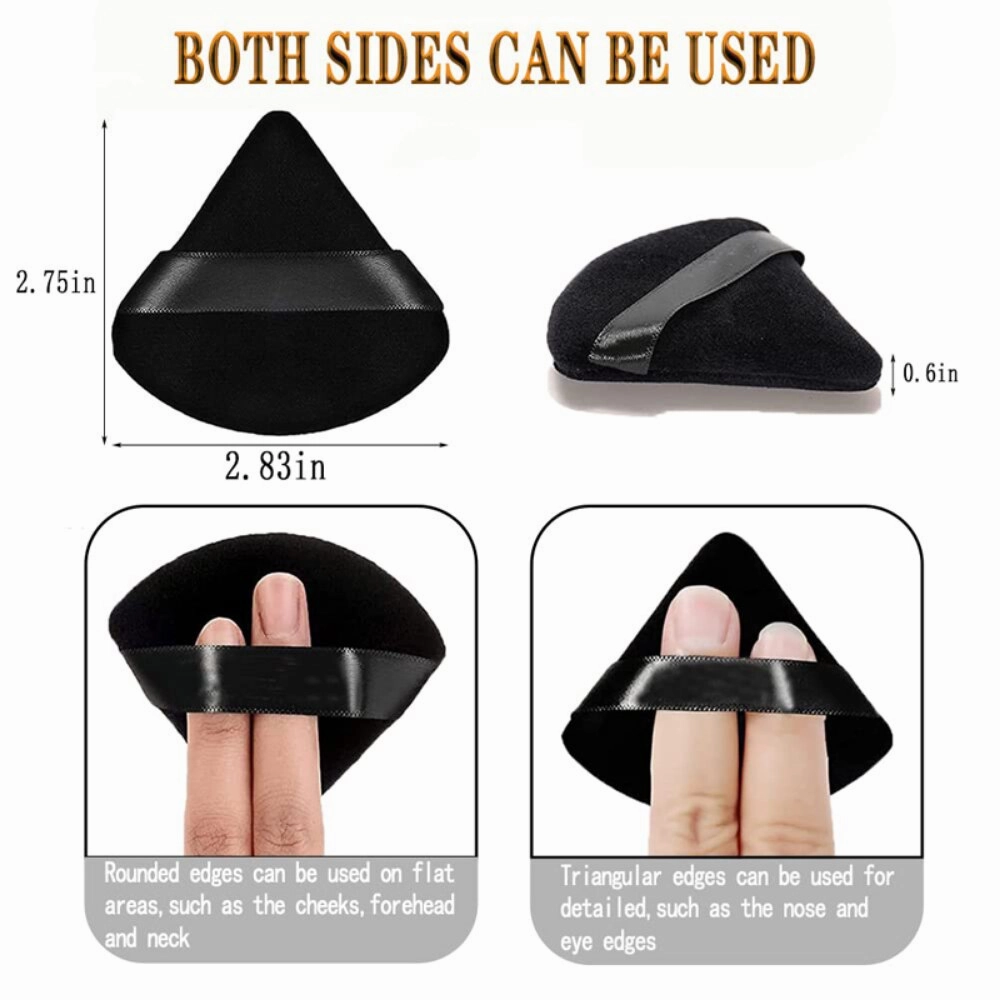 2/6Pcs Triangle Powder Puff Soft
