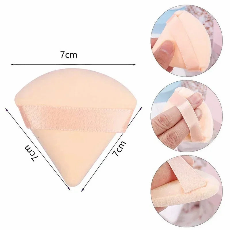 2Pcs Triangle Powder Puff Face Makeup Sponge Soft Velvet Cosmetic Puff Blender Beauty Foundation Sponge Make Up Accessories