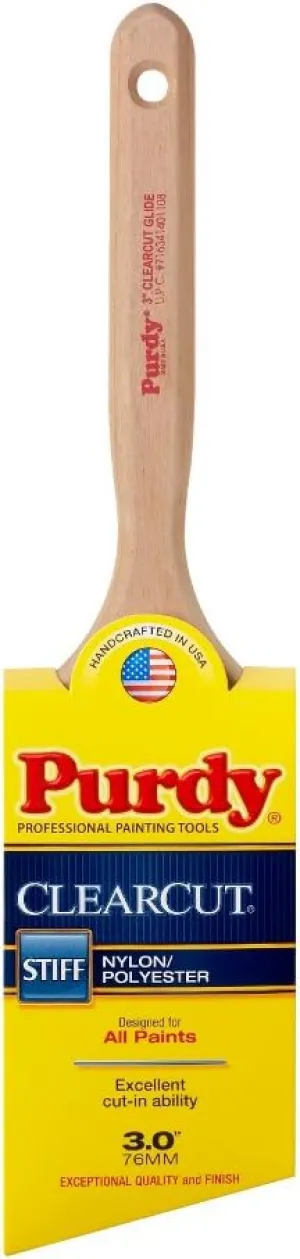 3” Purdy 144152130 Clearcut Glide Angled Sash Paint Brush, Tynex/Orel