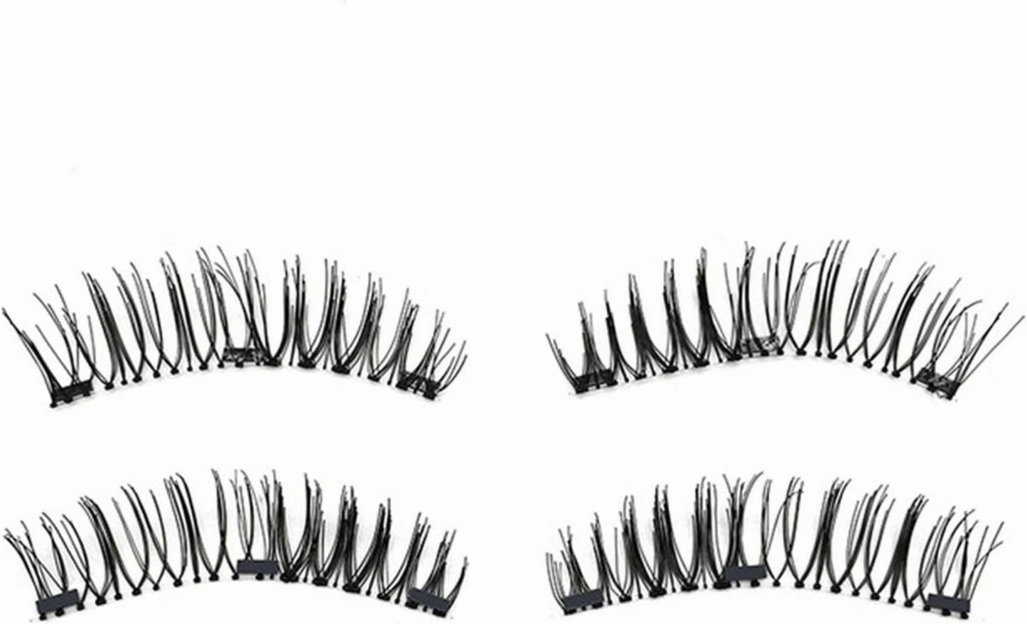 3D Magnetic Eyelashes with 3/4 Magnets Handmade Makeup Mink Eyelashes Extended False Eyelashes Reusable False Eyelashes (Color : CT01 3)