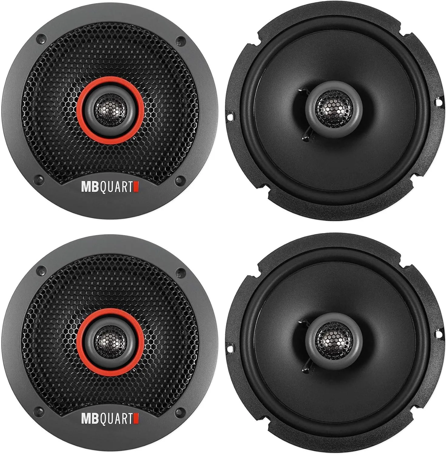 (4) MB QUART FKB116S 6.5" 240 Watt Slim Shallow Mount Car Audio Speakers
