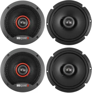 (4) MB QUART FKB116S 6.5" 240 Watt Slim Shallow Mount Car Audio Speakers