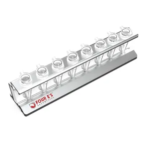 4E's USA Magnetic Bead Rack Separator for DNA - Aluminum Magnetic Separator for Purification of DNA, RNA Holds 8 (1.5 mL) Eppendorf Tubes, Microcentrifuge Tubes - Model MRK100108