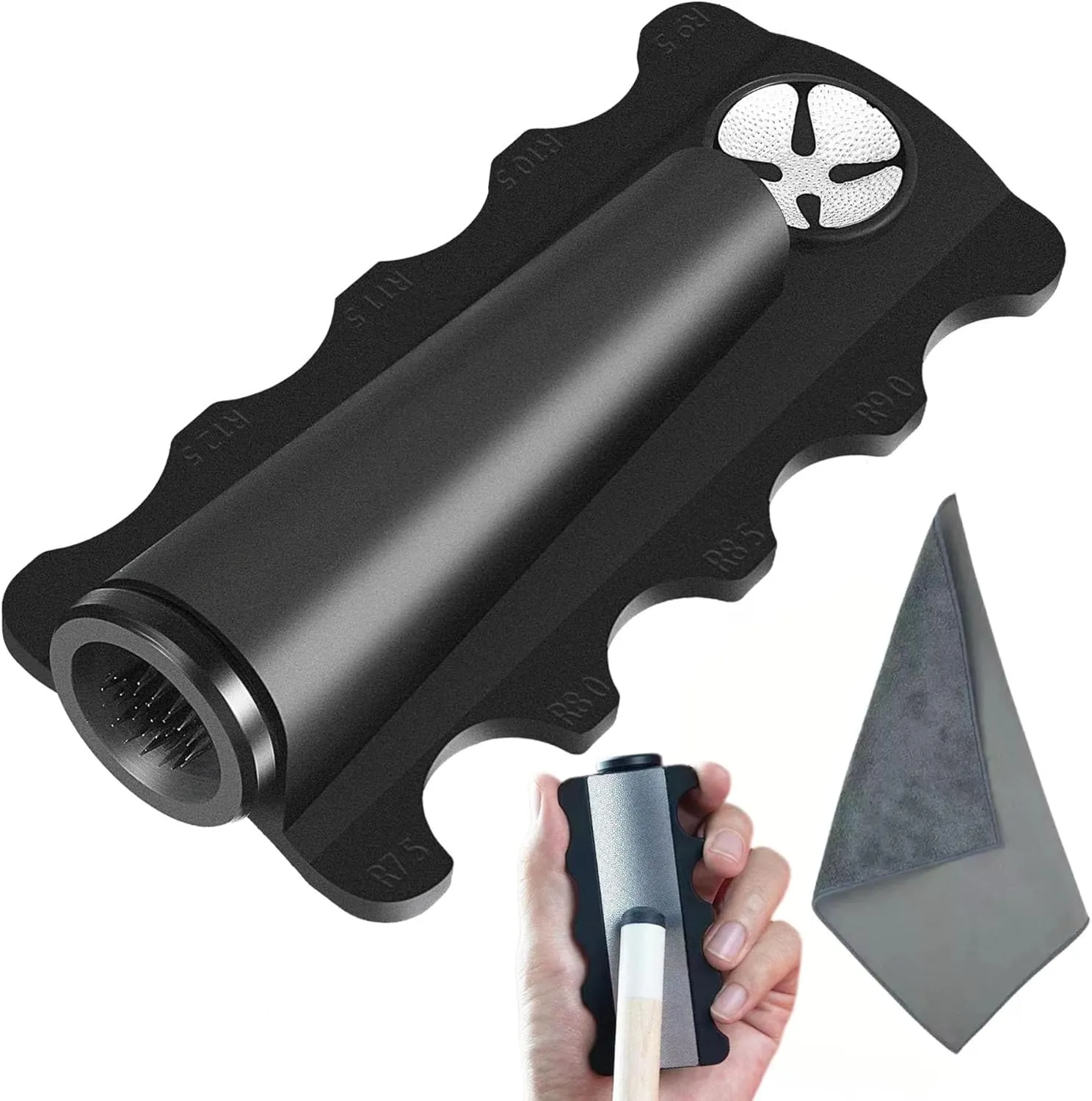 5 in 1 Pool Cue Tip Head Repair Tool Cue Wipes Cloth Kit,Cue Repair Cleaning Tool Set,Pool Cleaner Burner Accessories,Multifunctional Billiard Cue Tip Dresser,Portable Billiard Accessories