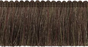 5 Yard Value Pack of Veranda Collection 2 inch Brush Fringe Trim/Mocha, Chocolate, Brown/Style#: 0200VB / Color: Chocolate -