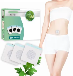 50pcs/Box Wormwood Patch Mugwort Patch Magnetic Patch Belly Button Patch Natural Herbal Patch Honey Patch