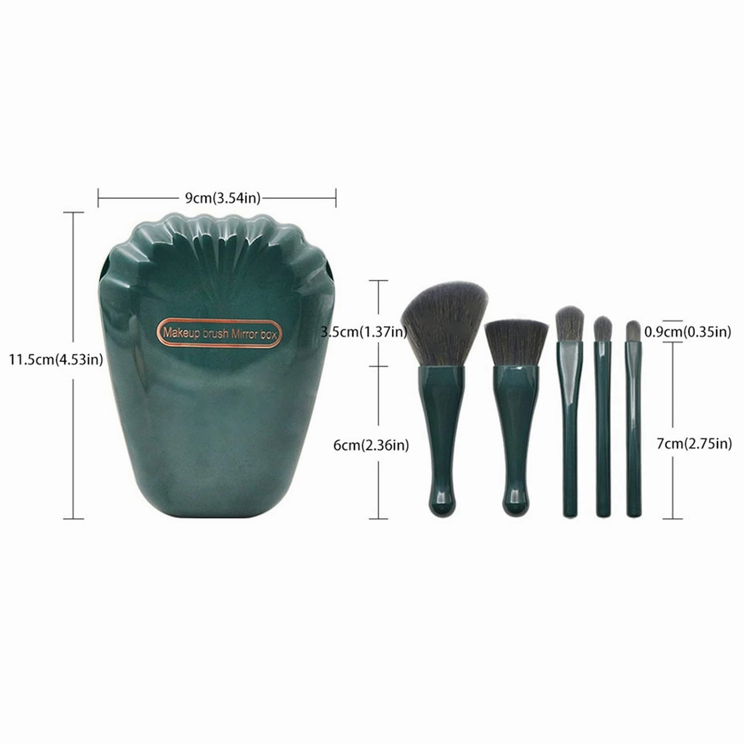 5 Pieces Of Makeup Brush Set Portable Plastic Handle Powder Blusher Brush Eye Beauty Tools Flat Makeup Brush(Color:D)