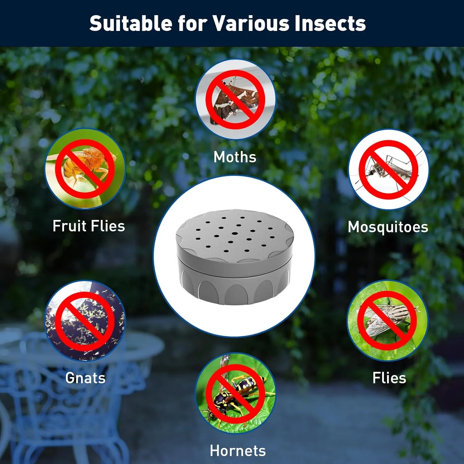 6 Count Mosquito Repellent, Natural Mosquito Repellent Outdoor Carry, Gray