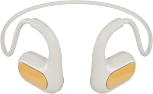 85dB Volume-Limited Kids Headphones, Wireless Bluetooth 5.2 Open-Ear Air Conduction Headphones, Lightweight Stereo Sound with Mic, 10H Playtime, USB Charging, Safe for School, Travel & Outdoor - White