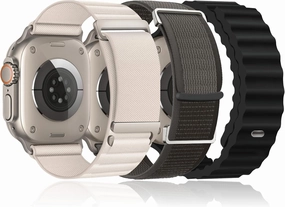 8 Pack Compatible with Apple Watch Ultra 2 Band 49mm 46mm 45mm 44mm 42mm 41mm 40mm 38mm Men Women,Breathable Trail Loop Alpine Loop Ocean Sport Band for Ultra2/Ultra iWatch Series 10/9/8/7/6/SE/5/4/3