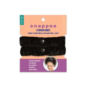Adjustable Afro Puff Jumbo Scrunchies (2-pack) | No Slip, No Damage Scrunchies Designed for Thick, Curly, and Natural Black Hair (Black Velvet)
