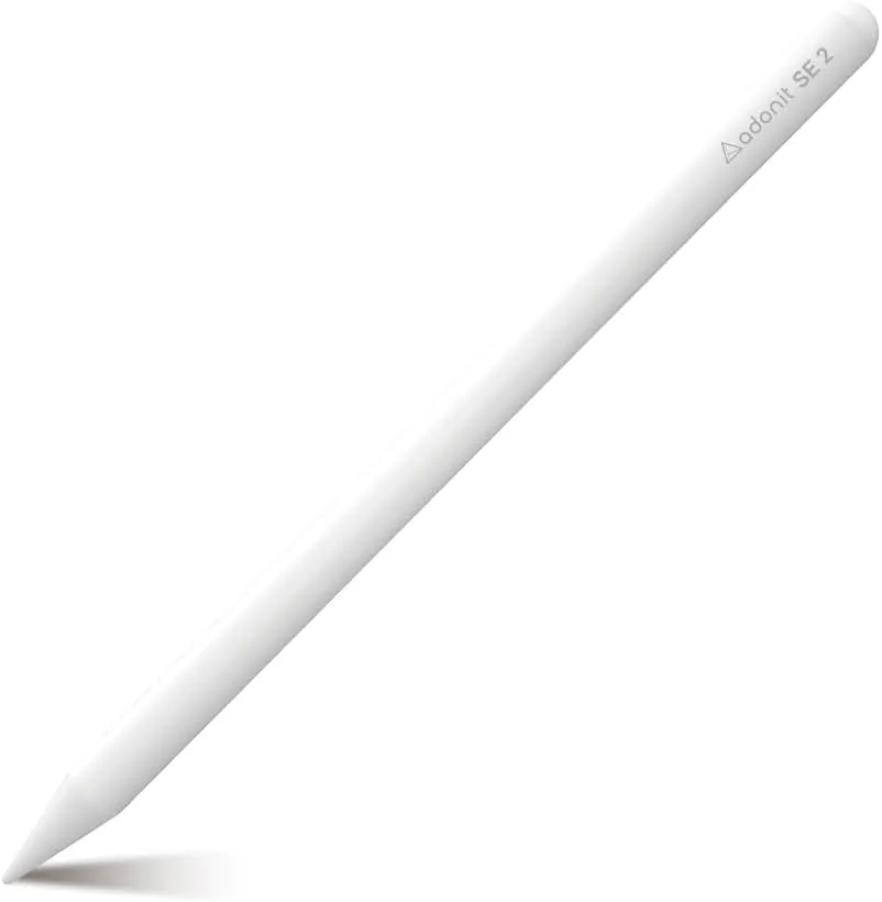 Adonit SE2(White) Magnetic Palm Rejection Stylus - Compatible with iPad 6-10, Mini 5-6, Air 3-6, Pro 11-13