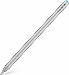 Adonit Neo Pro, Wireless Charging Stylus Pen for iPad, Digital Pencil with Magnetic Attach, Tilt Sensitivity, Palm Rejection, Compatible with 2018 iPad Pro, iPad mini 6, iPad Air 4/5 - Matte Silver
