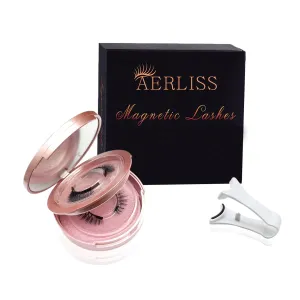 Aerliss Magnetic Lashes, Ez Bella Magnetic Lashes,Natural Looking Magnetic Eyelashes That Are Reusable, No Glue or Eyeliner Required(Plump 2 pairs), Black