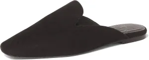Anthony Veer Lara Suede Flat Mule for Women | Handcrafted in Italian Suede | Ortholite Bedded Insoles | Square Toe & Rubber Heel