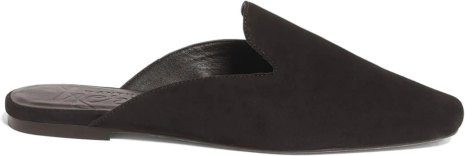Anthony Veer Lara Suede Flat Mule for Women | Handcrafted in Italian Suede | Ortholite Bedded Insoles | Square Toe & Rubber Heel