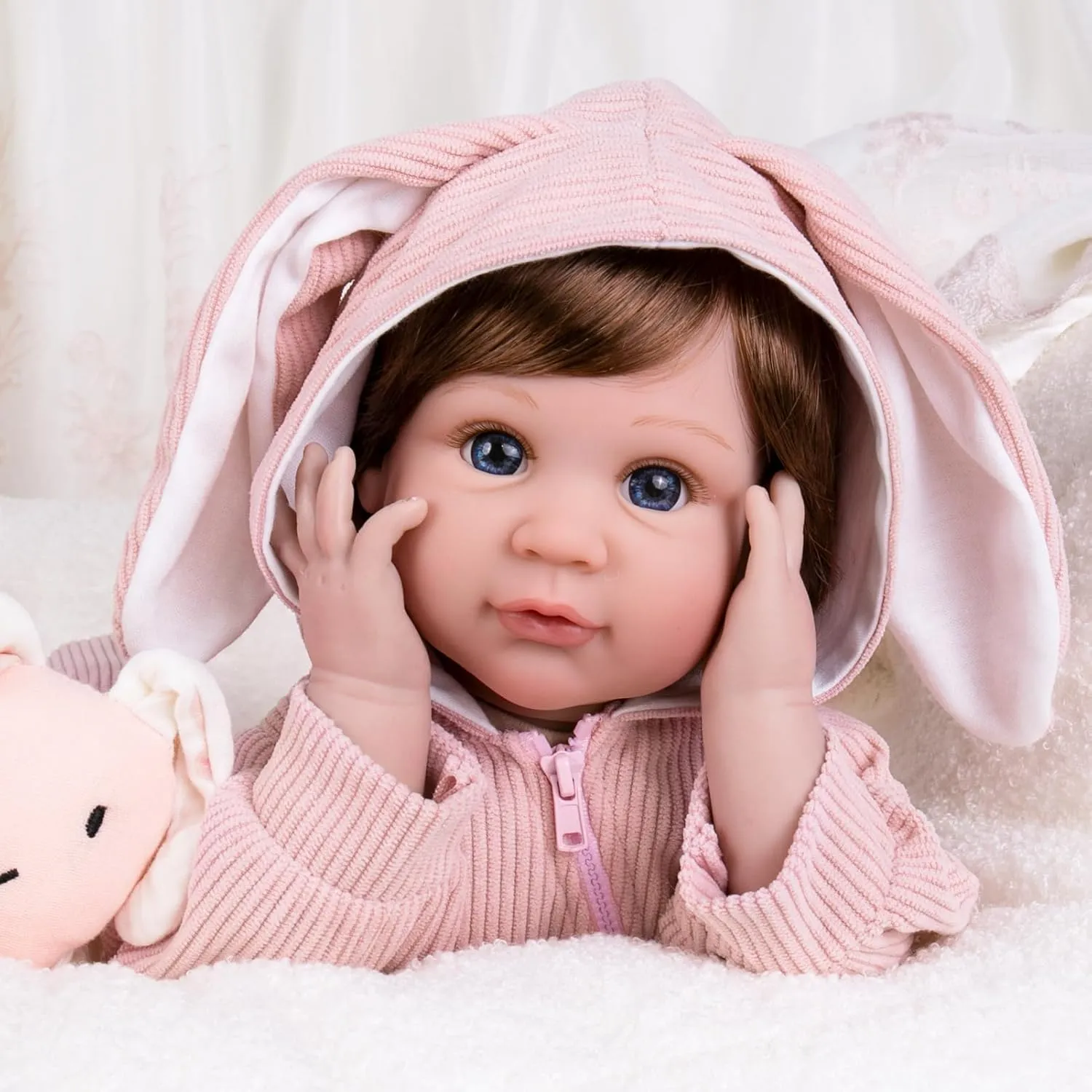 Aori Reborn Baby Doll Realistic Girl - Lifelike 20-Inch Newborn Dolls with Poseable Limbs and Feeding Kit, Great Gift Set for Kids 3 