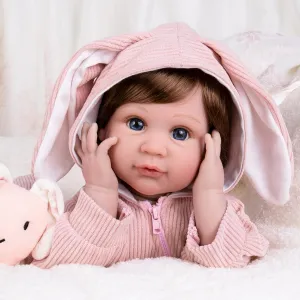 Aori Reborn Baby Doll Realistic Girl - Lifelike 20-Inch Newborn Dolls with Poseable Limbs and Feeding Kit, Great Gift Set for Kids 3 