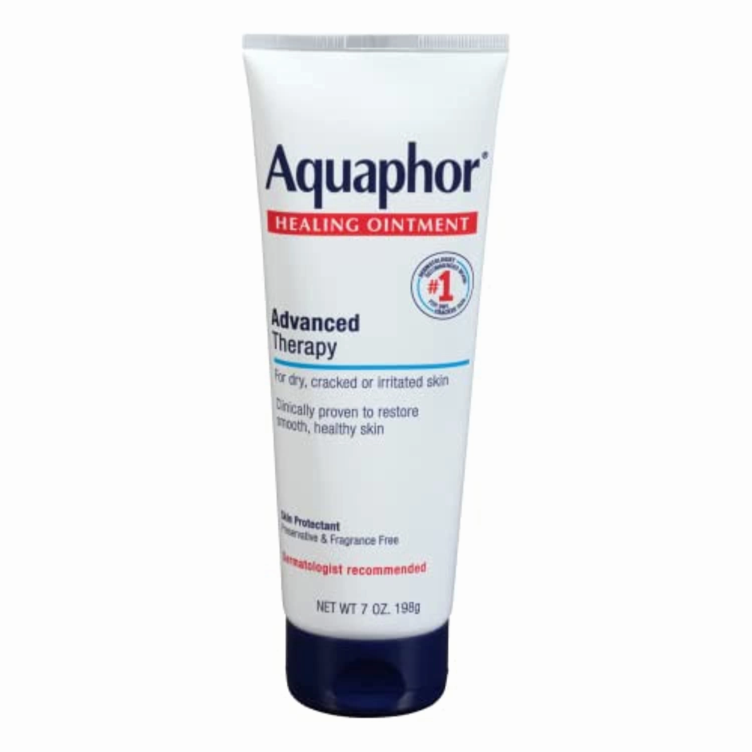 Aquaphor Healing Ointment Advanced Therapy Skin Protectant, Dry Skin Body Moisturizer, 7 Oz Tube