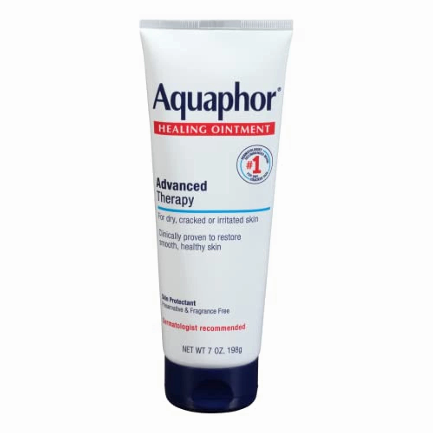 Aquaphor Healing Ointment Advanced Therapy Skin Protectant, Dry Skin Body Moisturizer, 7 Oz Tube