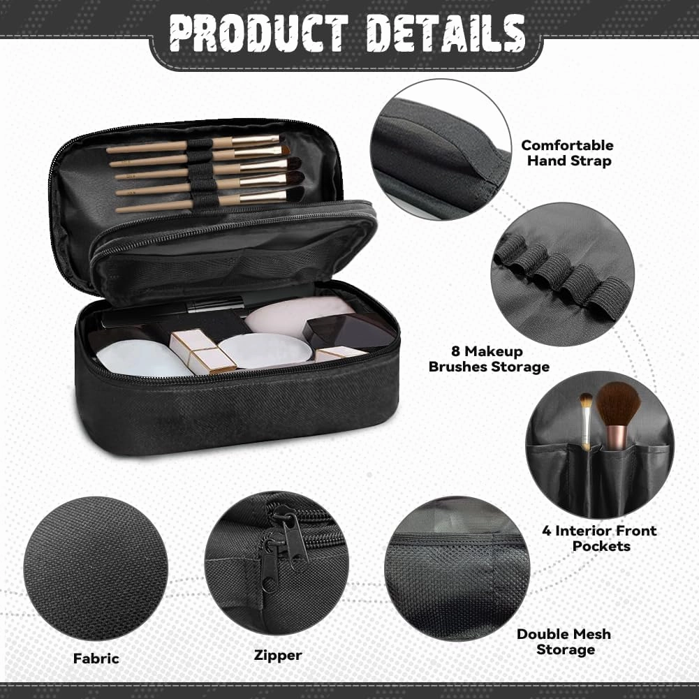 Artistic Butterfly Travel Makeup Bag for Women Custom Cosmetic Bags Waterproof Make Up Case Large Opening Toilety Organizer Pouch for Toiletries Brushes Perfumed Lipstick