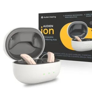 Audien ION Wireless Rechargeable OTC Hearing Aid, Premium Comfort Design and Nearly Invisible