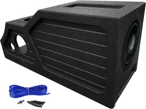 Audiosavings Bundle: (1) Power Acoustik BAMF-122 12" Car Audio Subwoofer DVC Sub Bundle with (1) Complete Single Sub Box Kit Speaker & (1) Rockville REC137 12" Center Console Subwoofer (Items 3)