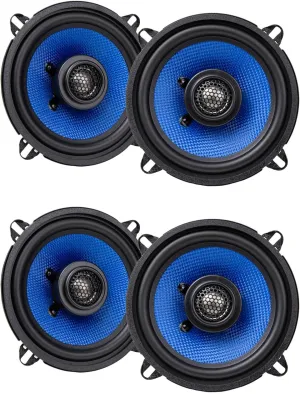 Audiosavings Bundle: Pair Hifonics HCC525CX 5.25" 80 Watt 2-Way Coaxial Car Audio Speakers (4 Items)