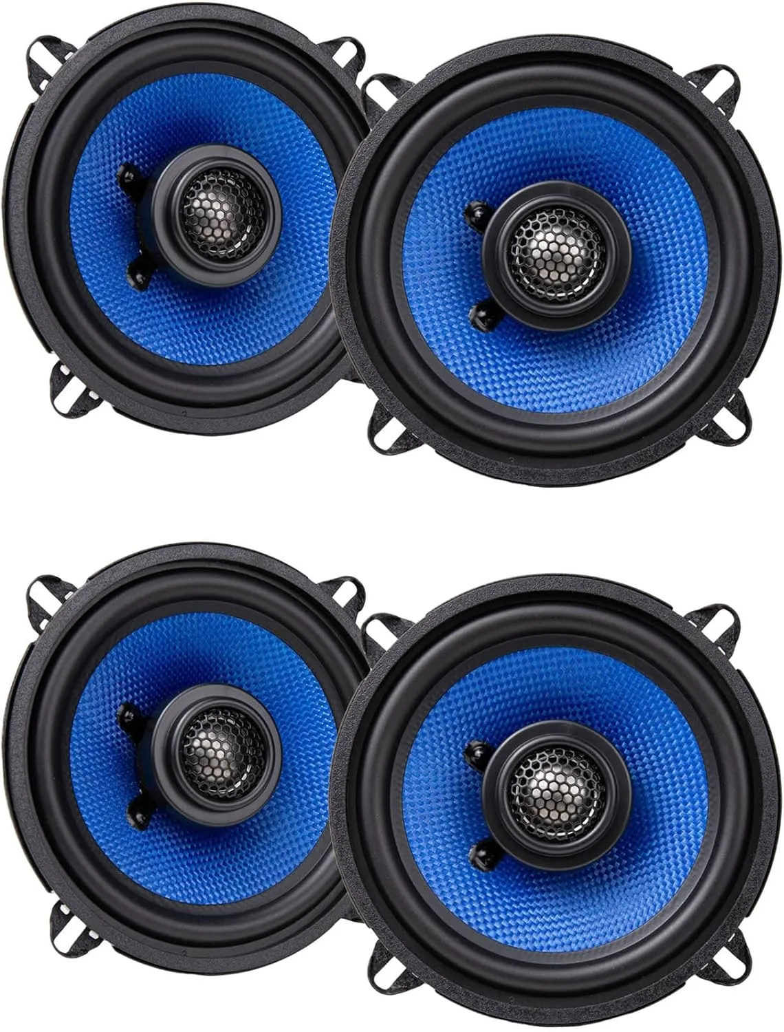 Audiosavings Bundle: Pair Hifonics HCC525CX 5.25" 80 Watt 2-Way Coaxial Car Audio Speakers (4 Items)